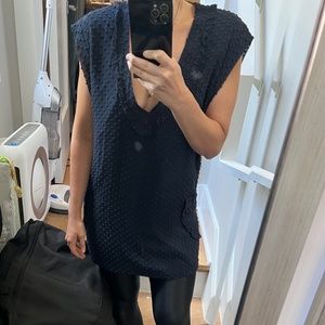 SUNNER - Navy Blue Short Dress